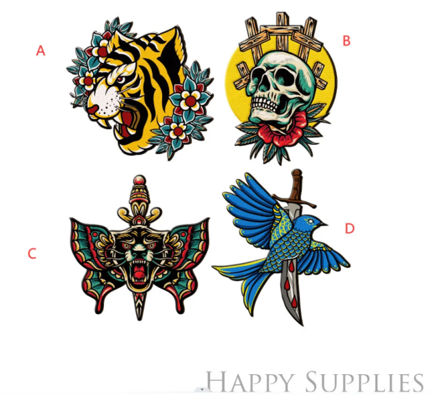 Handmade Jewelry Making Supplies Beads Cut Wooden Tiger Charm For DIY Necklace Earring Brooch (CW929)
