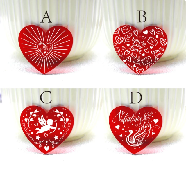 Red Acrylic Pendant Making Jewelry Findings Bead Laser Cut Charms For DIY Necklace Earrings (CP050)