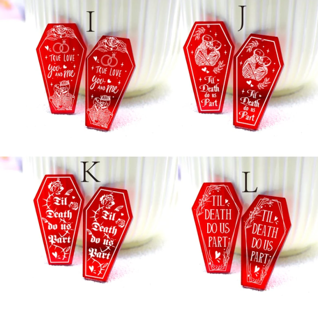 Red Acrylic Pendant Making Jewelry Findings Bead Laser Cut Charms For DIY Necklace Earrings (CP050)
