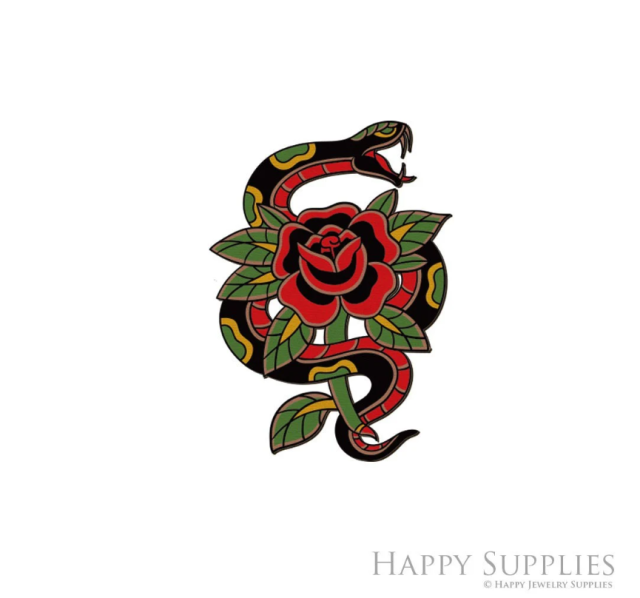 2pcs Handmade Jewelry Making Supplies Beads Cut Wooden Snake Charm For DIY Necklace Earring Brooch (CW972)