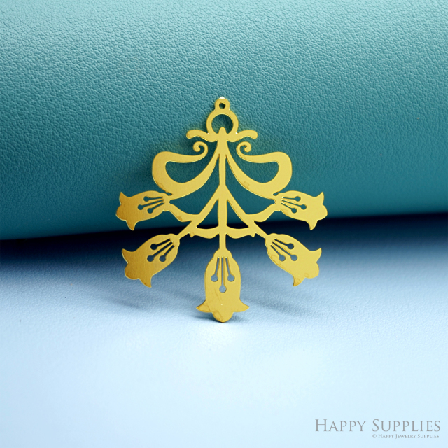 2pcs Stainless Steel Jewelry Charms, Raw Brass Charms, Flower Charms, Earrings Findings, Stainless Steel Silver Jewelry Pendants, Brass Jewelry Findings, Stainless Steel Pendants Jewelry Wholesale (D2958)