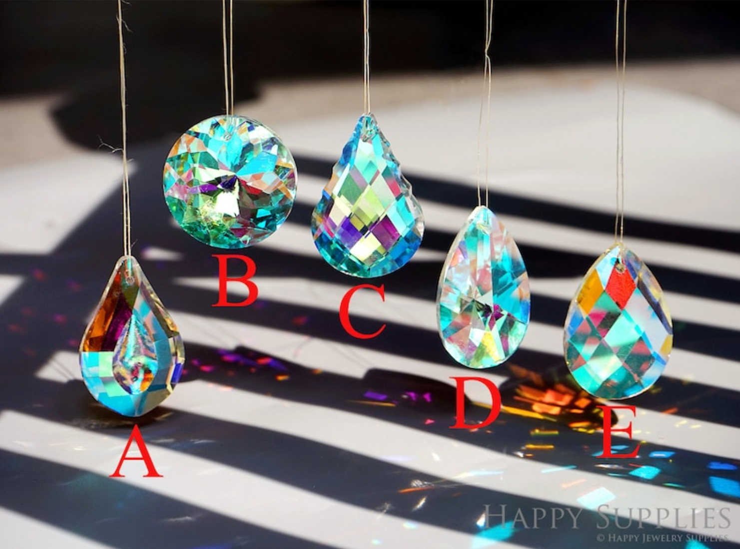 Christmas Tree Decor,Suncatcher Aura Small Crystal Round AB Aurora Borealis Prism Rainbow Maker Chandelier Crystal Glass, Wind chime(TR-127）
