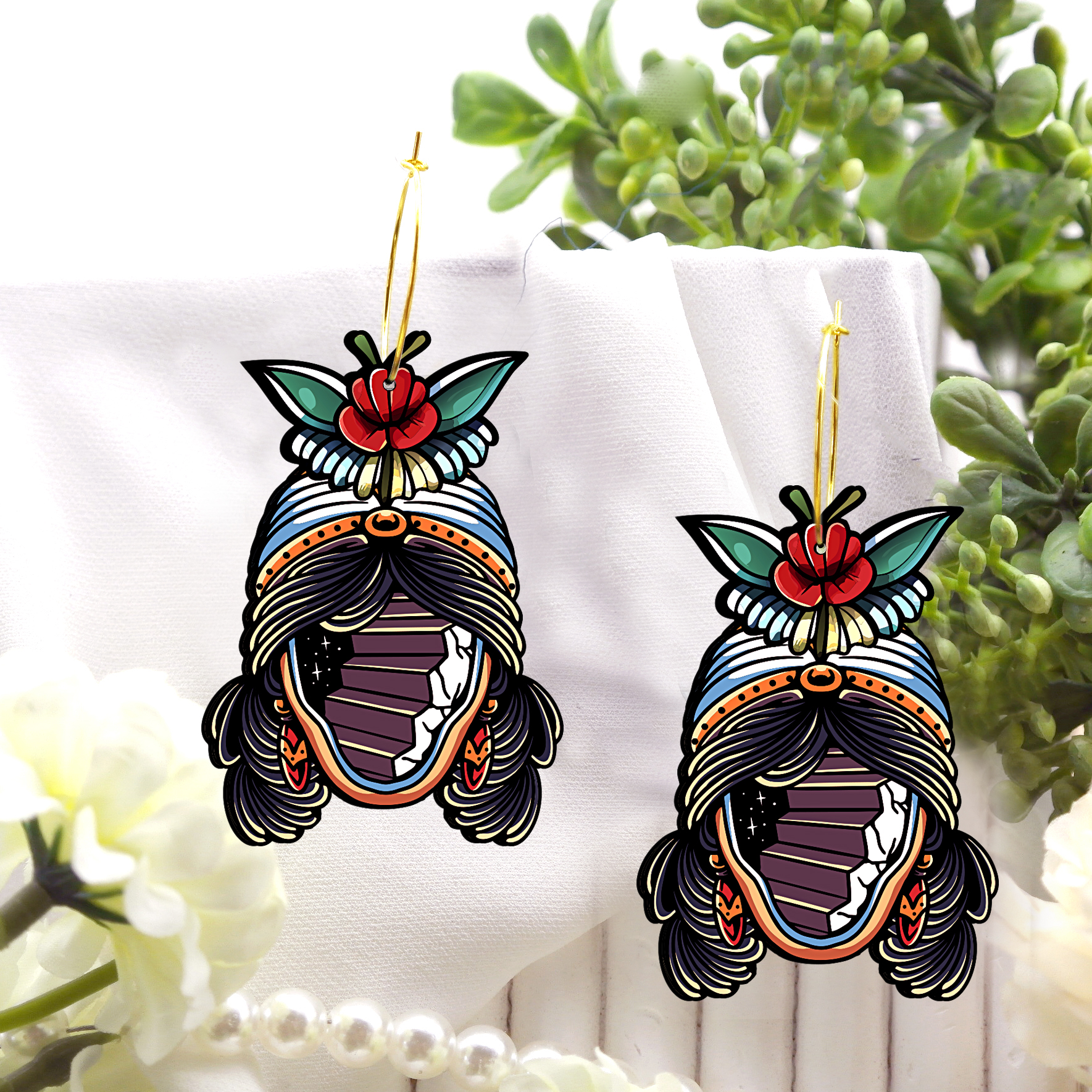 2pcs Handmade Jewelry Making Supplies Beads Cut Wooden Fish Charm For DIY Necklace Earring Brooch (WE305)