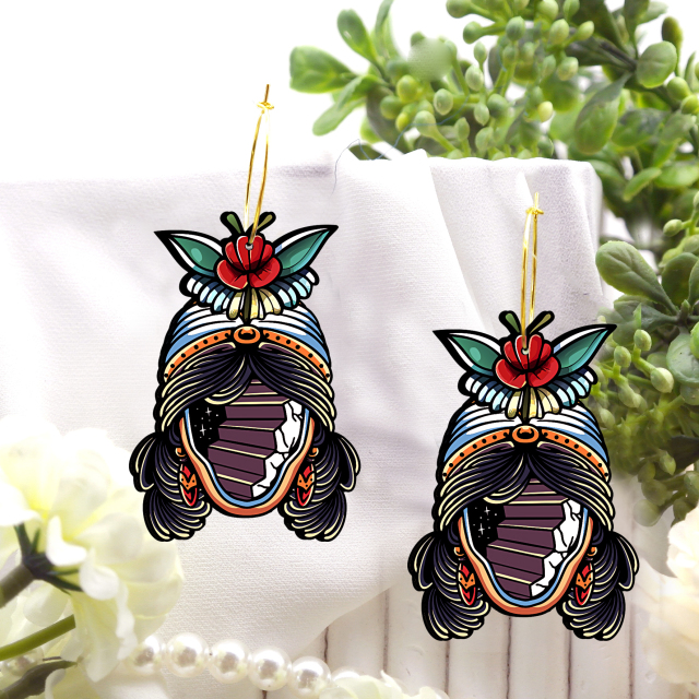 2pcs Handmade Jewelry Making Supplies Beads Cut Wooden Fish Charm For DIY Necklace Earring Brooch (WE305)