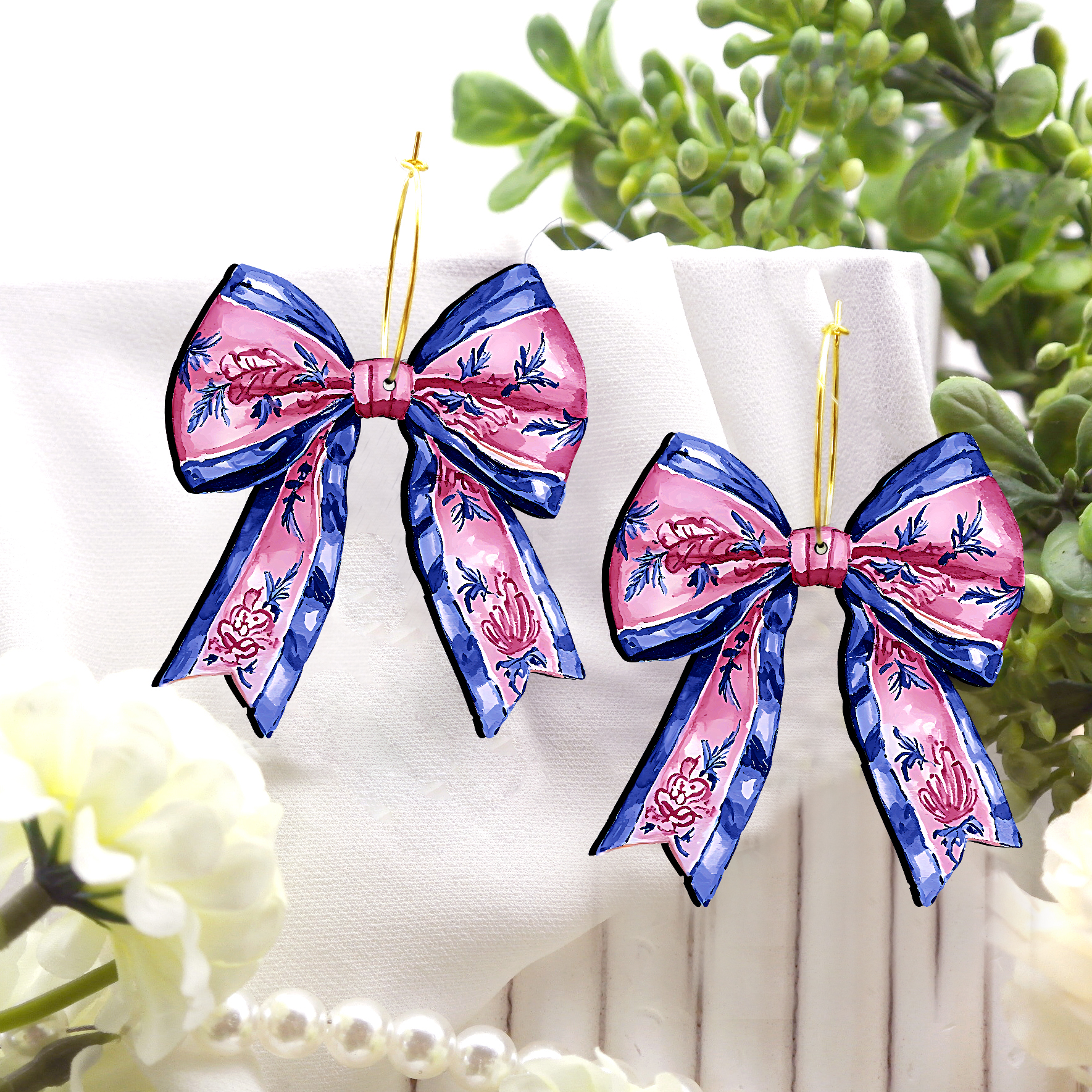 2pcs Handmade Jewelry Making Supplies Beads Cut Wooden Bowknot Charm For DIY Necklace Earring Brooch (WE314)