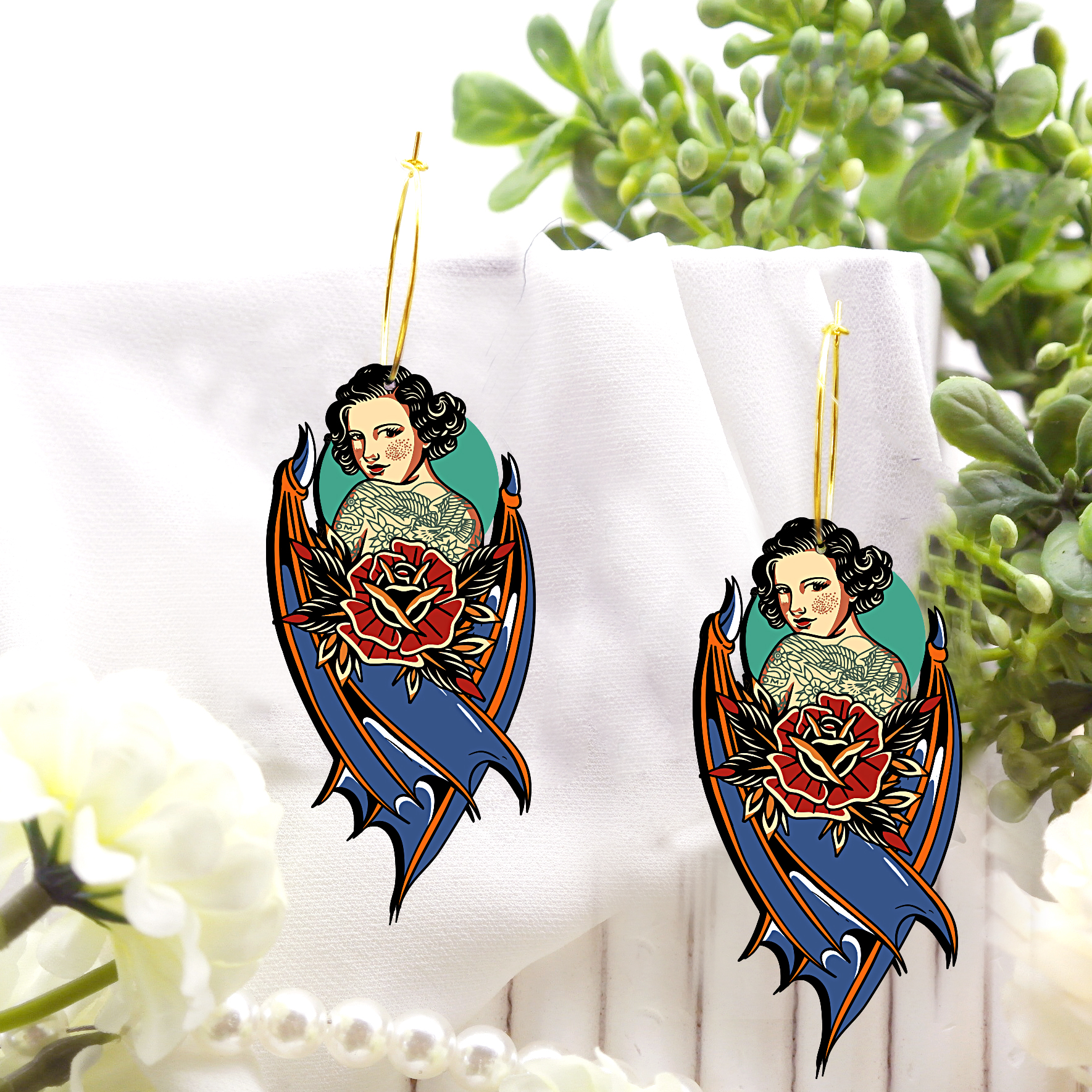 2pcs Handmade Jewelry Making Supplies Beads Cut Wooden Wing Charm For DIY Necklace Earring Brooch (WE332)