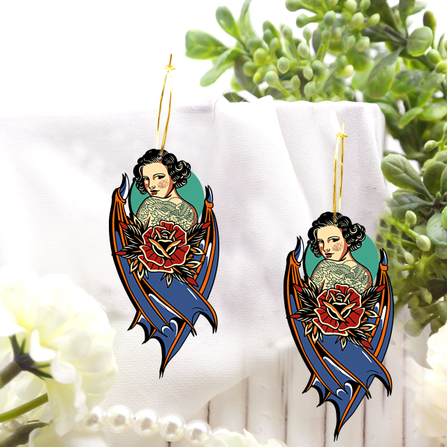2pcs Handmade Jewelry Making Supplies Beads Cut Wooden Wing Charm For DIY Necklace Earring Brooch (WE332)