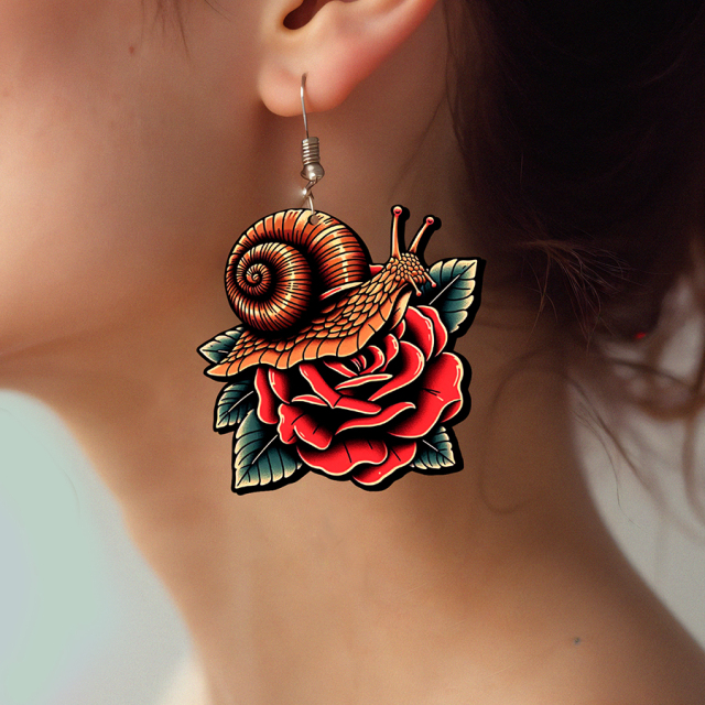 2pcs Handmade Jewelry Making Supplies Beads Cut Wooden Snail Charm For DIY Necklace Earring Brooch (WE338)