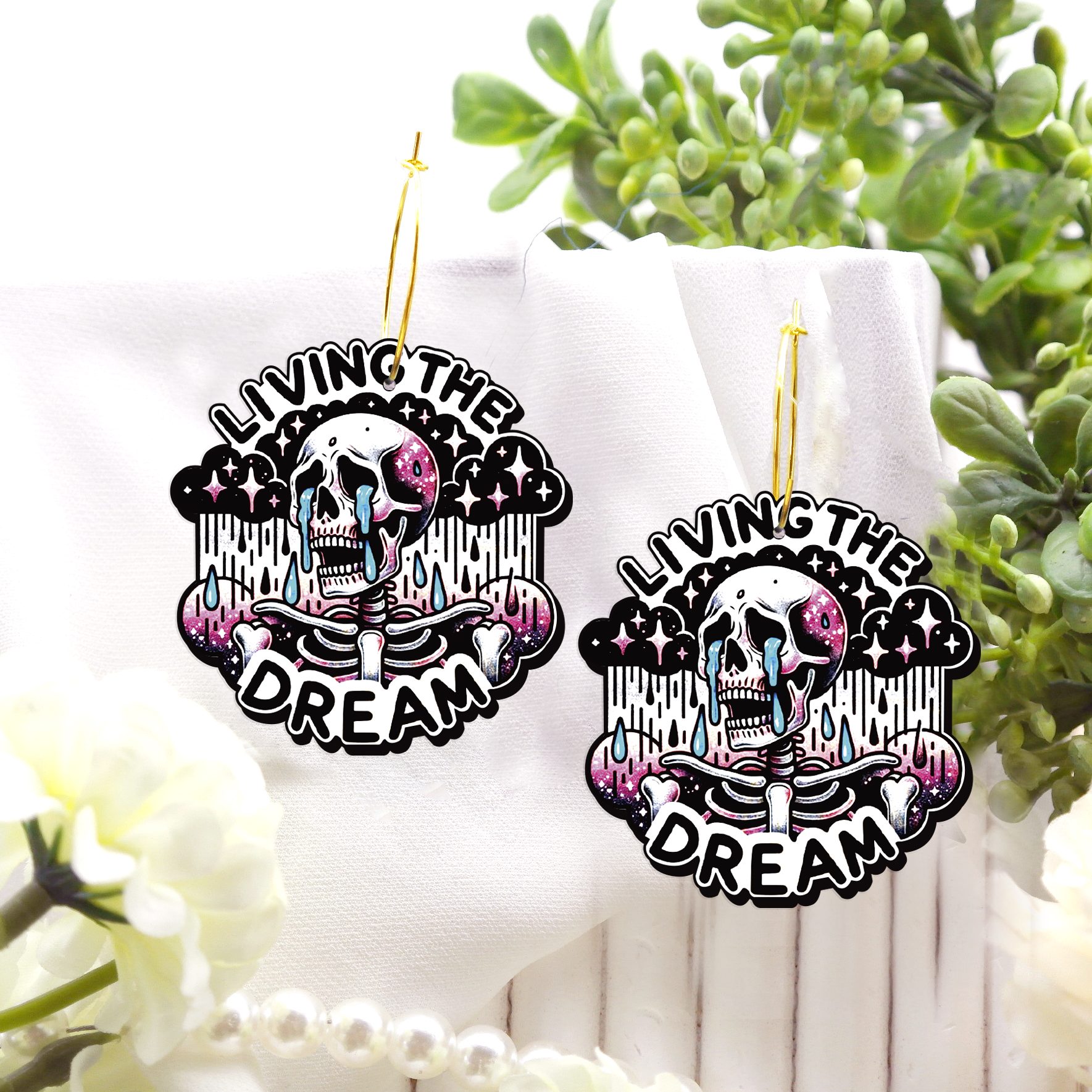 2pcs Handmade Jewelry Making Supplies Beads Cut Wooden Skull Charm For DIY Necklace Earring Brooch (WE353)