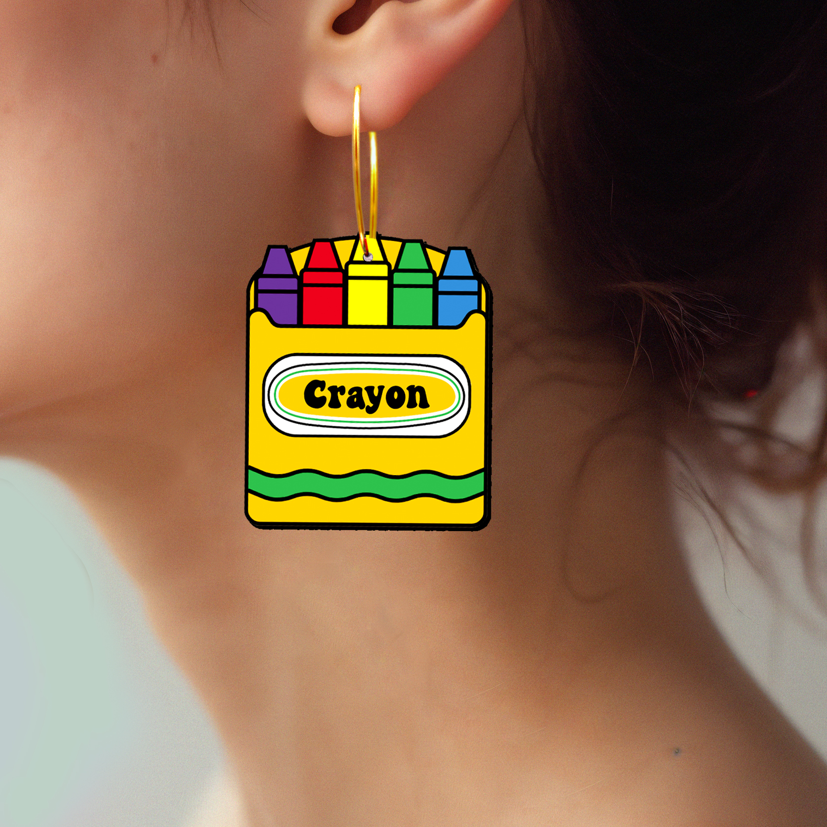 2pcs Handmade Jewelry Making Supplies Beads Cut Wooden Crayon Charm For DIY Necklace Earring Brooch (WE344)