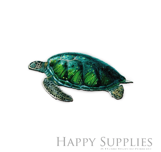 2pcs Handmade Jewelry Making Supplies Beads Cut Wooden Turtles Charm For DIY Necklace Earring Brooch (CW286)