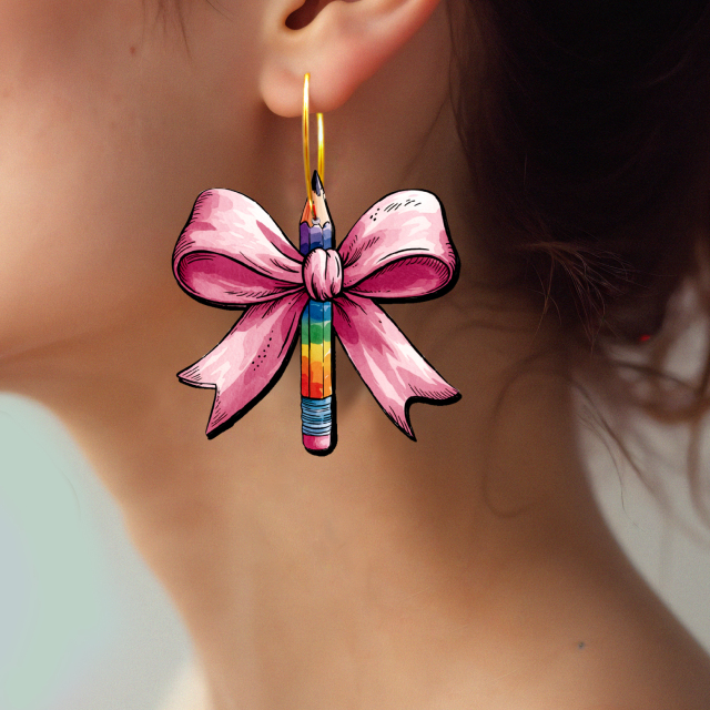 2pcs Handmade Jewelry Making Supplies Beads Cut Wooden Pencil Charm For DIY Necklace Earring Brooch (WE345)