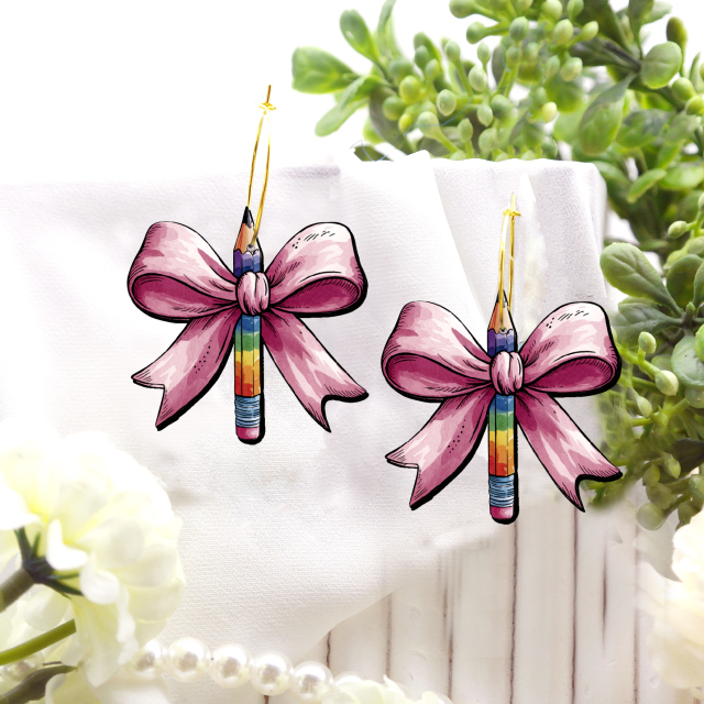 2pcs Handmade Jewelry Making Supplies Beads Cut Wooden Pencil Charm For DIY Necklace Earring Brooch (WE345)