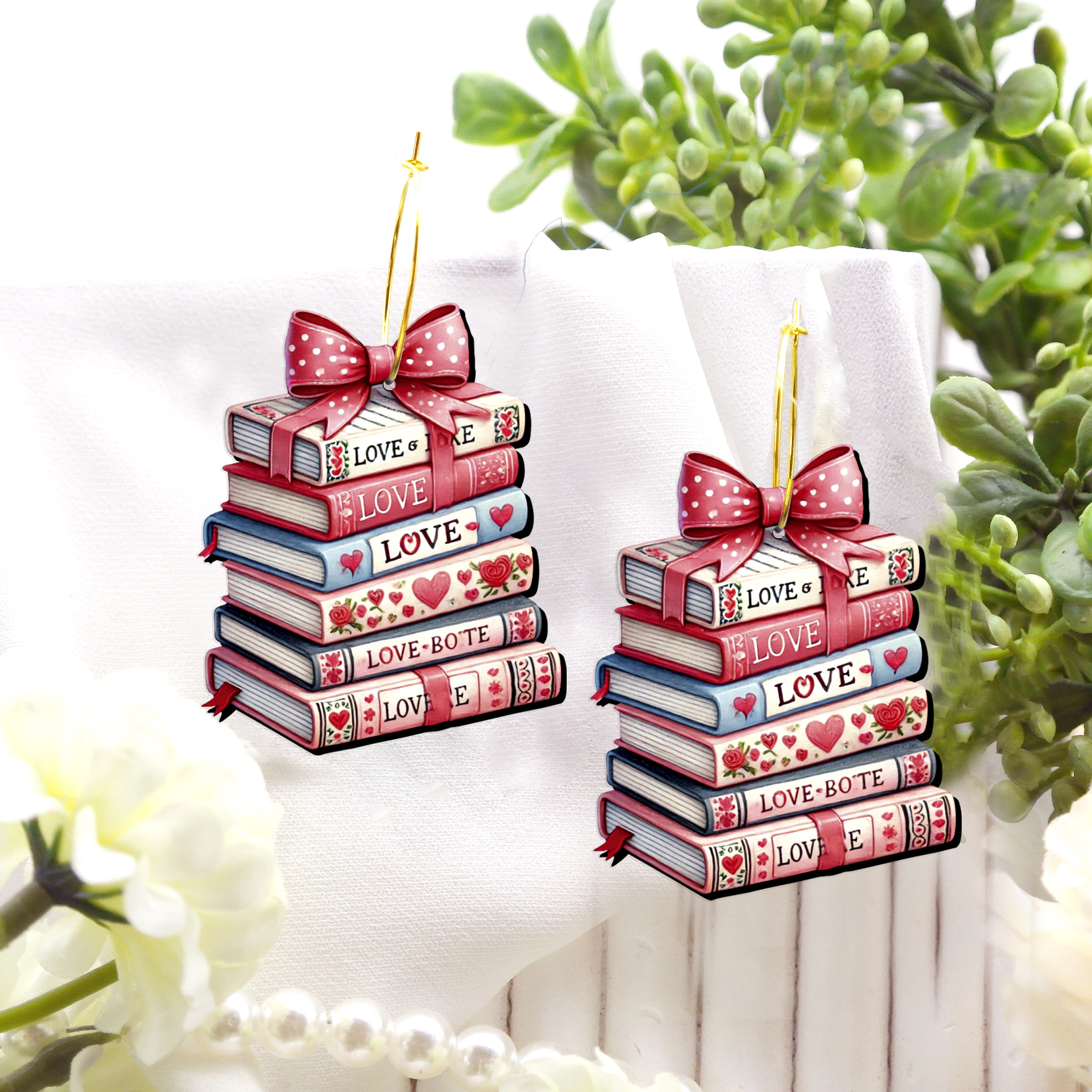 2pcs Handmade Jewelry Making Supplies Beads Cut Wooden Book Charm For DIY Necklace Earring Brooch (WE348)
