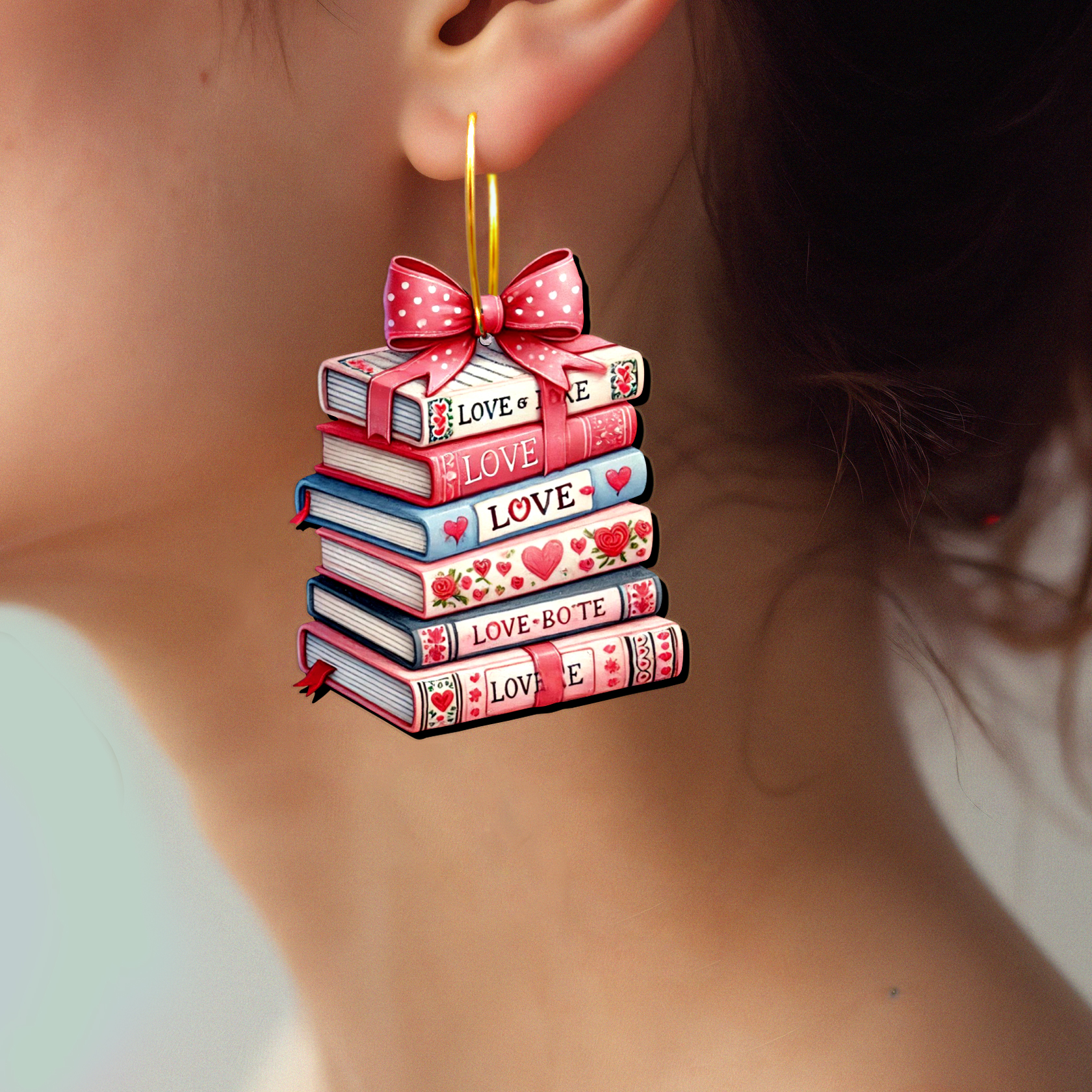 2pcs Handmade Jewelry Making Supplies Beads Cut Wooden Book Charm For DIY Necklace Earring Brooch (WE348)
