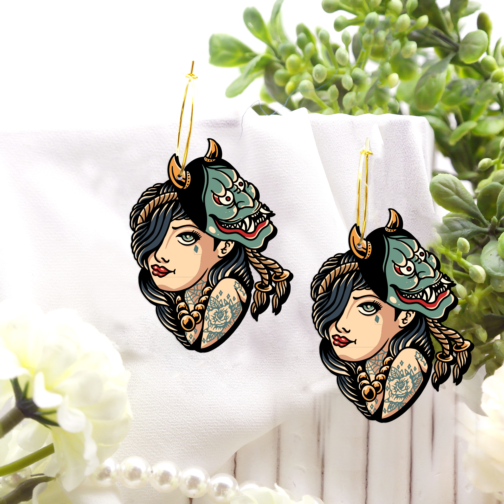 2pcs Handmade Jewelry Making Supplies Beads Cut Wooden Woman Charm For DIY Necklace Earring Brooch (WE367)