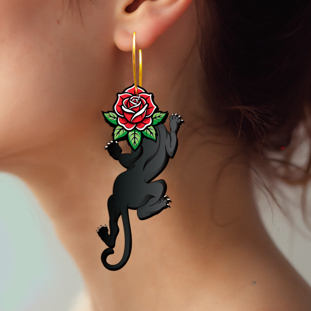 2pcs Handmade Jewelry Making Supplies Beads Cut Wooden Cat Charm For DIY Necklace Earring Brooch (WE368)
