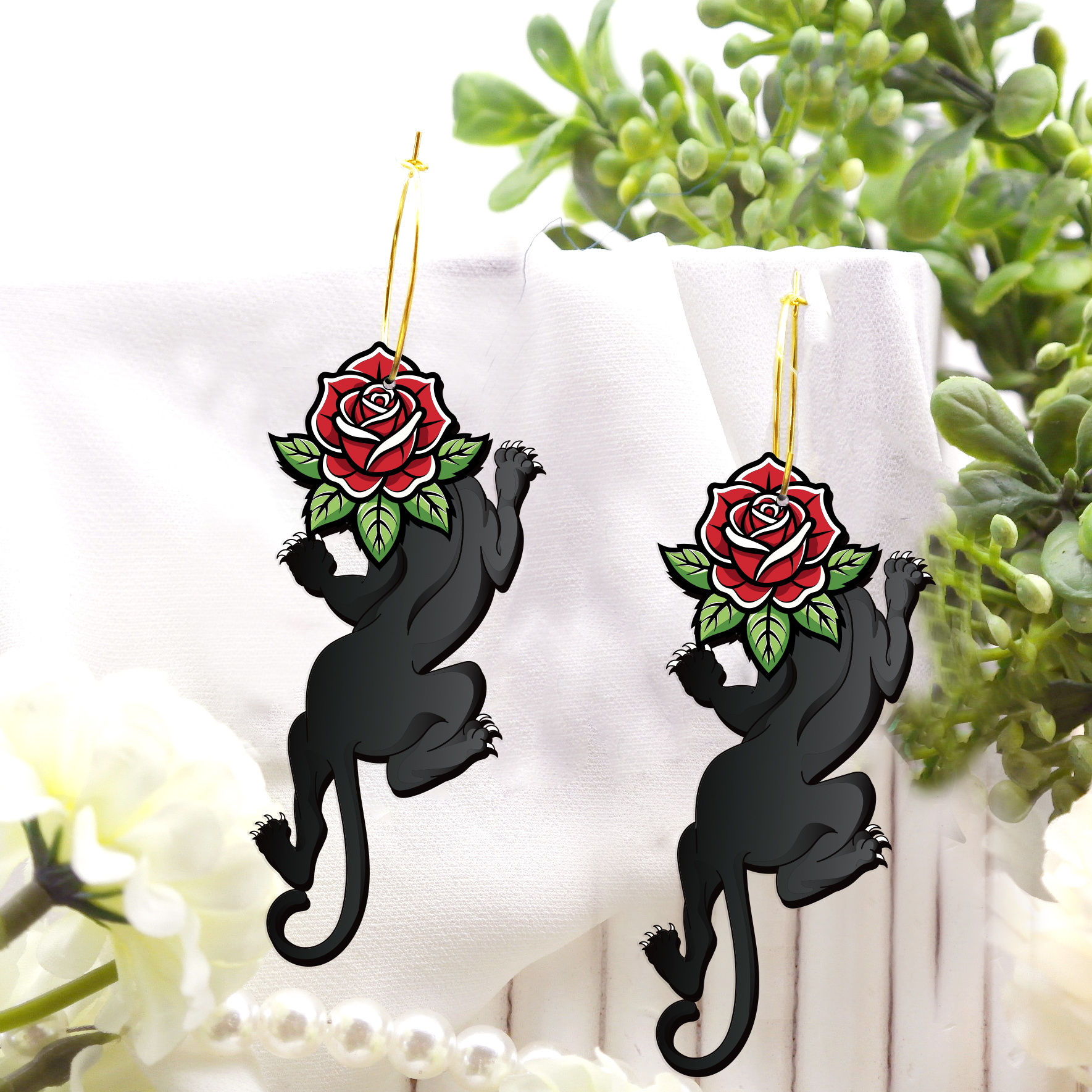 2pcs Handmade Jewelry Making Supplies Beads Cut Wooden Cat Charm For DIY Necklace Earring Brooch (WE368)