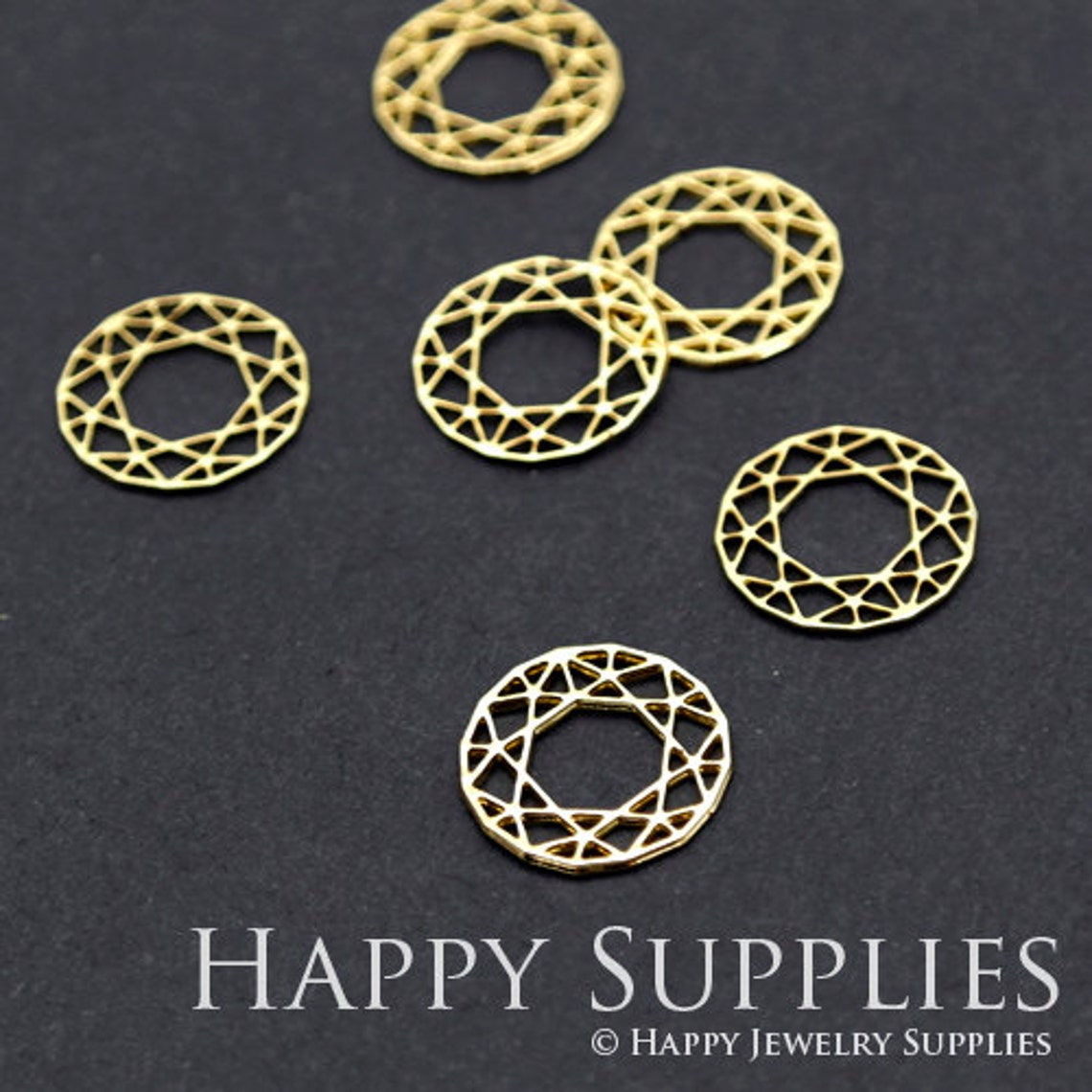 10pcs Brass Jewelry Charms, Round Diamond Raw Brass Earring Charms, Brass Jewelry Pendants, Raw Brass Jewelry Findings, Brass Pendants Jewelry Wholesale (RD221)