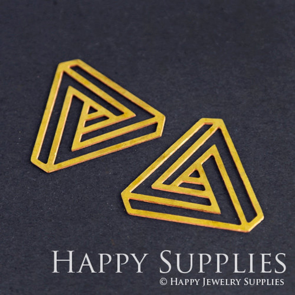 2pcs Brass Jewelry Charms, Triangle Raw Brass Earring Charms, Brass Jewelry Pendants, Raw Brass Jewelry Findings, Brass Pendants Jewelry Wholesale (RD202)