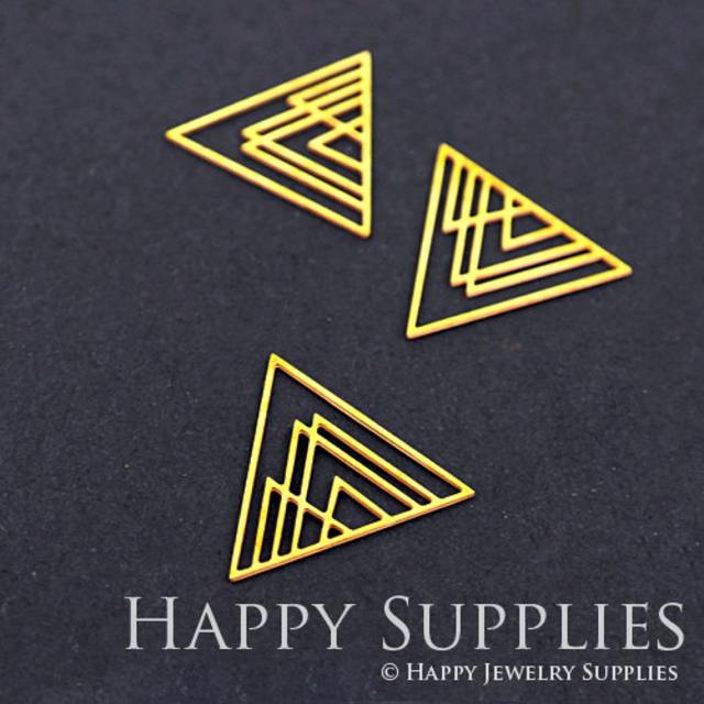 Brass Jewelry Charms, Triangle Raw Brass Earring Charms, Brass Jewelry Pendants, Raw Brass Jewelry Findings, Brass Pendants Jewelry Wholesale (RD222)