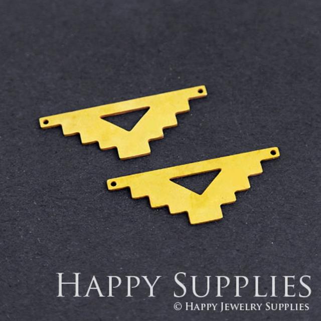 2pcs Brass Jewelry Charms, Geometric Triangle Raw Brass Earring Charms, Brass Jewelry Pendants, Raw Brass Jewelry Findings, Brass Pendants Jewelry Wholesale (RD252)