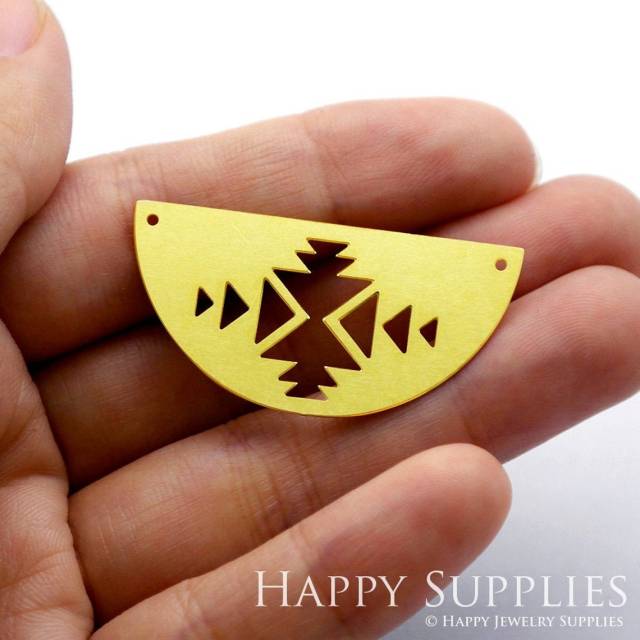 2pcs Brass Jewelry Charms, Semicircle Cut Geometry Raw Brass Earring Charms, Brass Jewelry Pendants, Raw Brass Jewelry Findings, Brass Pendants Jewelry Wholesale (RD287)