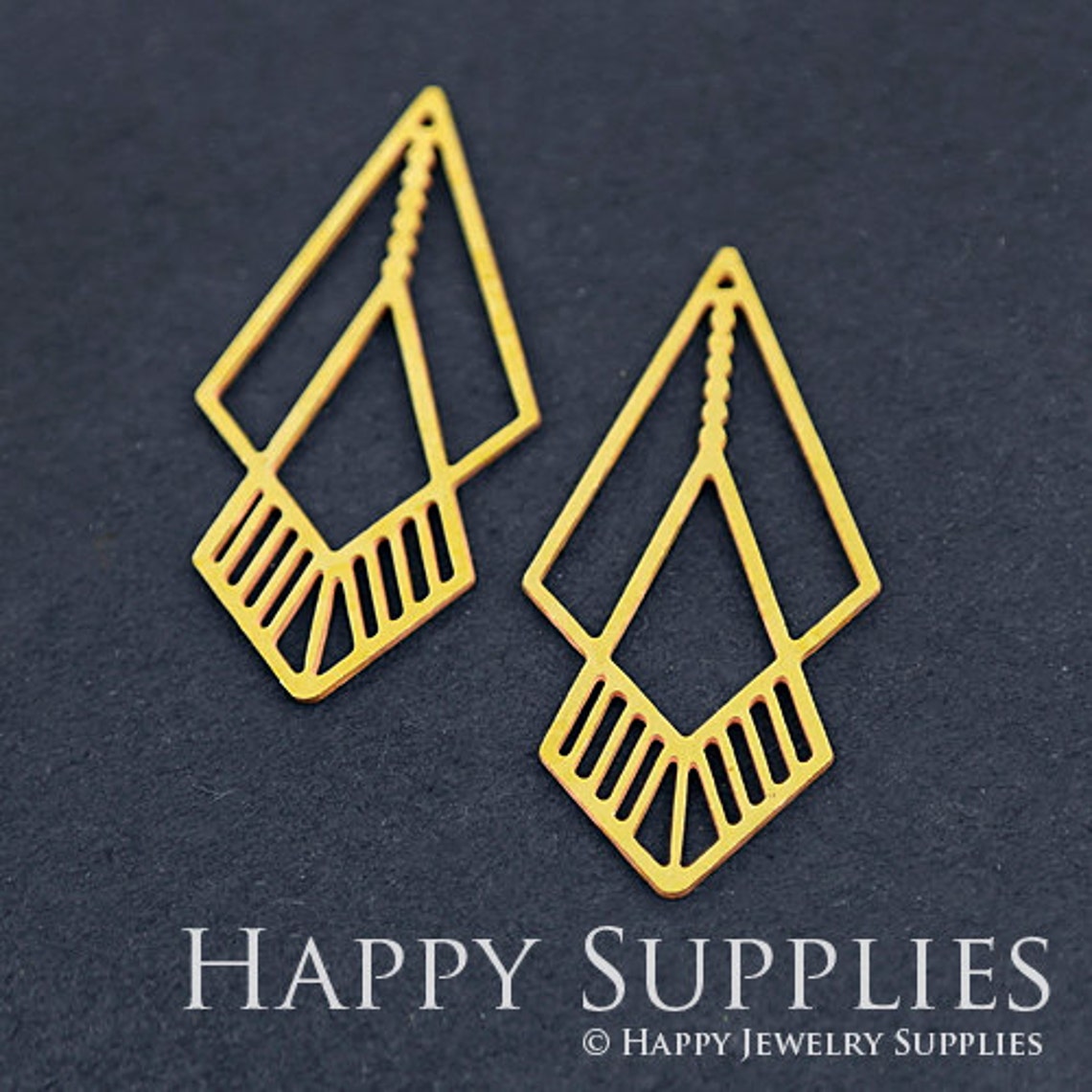 2pcs Brass Jewelry Charms, Irregular Square GeometricRaw Brass Earring Charms, Brass Jewelry Pendants, Raw Brass Jewelry Findings, Brass Pendants Jewelry Wholesale (RD255)