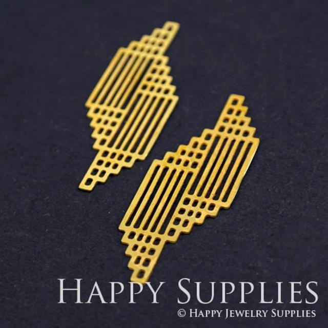 2pcs Brass Jewelry Charms,Geometry Raw Brass Earring Charms, Brass Jewelry Pendants, Raw Brass Jewelry Findings, Brass Pendants Jewelry Wholesale (RD274)