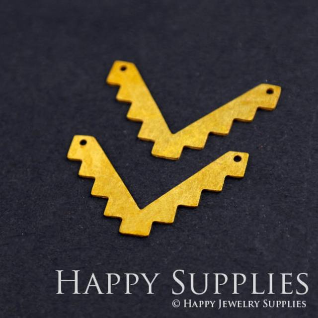 2pcs Brass Jewelry Charms, V Geometric Raw Brass Earring Charms, Brass Jewelry Pendants, Raw Brass Jewelry Findings, Brass Pendants Jewelry Wholesale (RD273)
