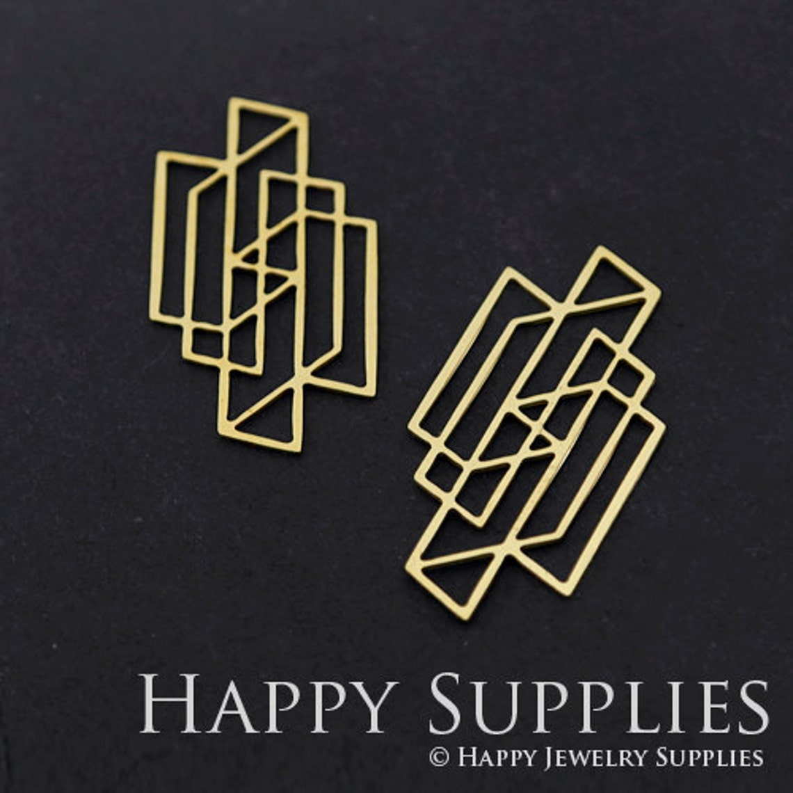 2pcs Brass Jewelry Charms, Geometry Raw Brass Earring Charms, Brass Jewelry Pendants, Raw Brass Jewelry Findings, Brass Pendants Jewelry Wholesale (RD309)