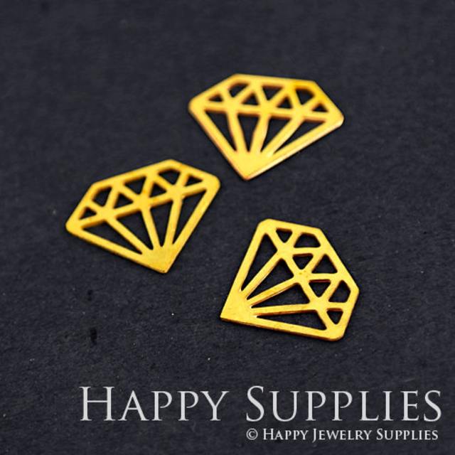 2pcs Brass Jewelry Charms, Diamond Geometry Raw Brass Earring Charms, Brass Jewelry Pendants, Raw Brass Jewelry Findings, Brass Pendants Jewelry Wholesale (RD286)