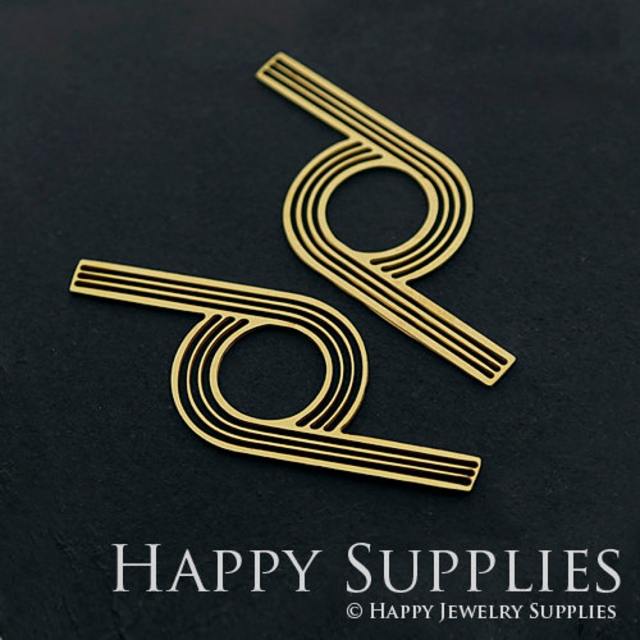 2pcs Brass Jewelry Charms, Loop Geometry Raw Brass Earring Charms, Brass Jewelry Pendants, Raw Brass Jewelry Findings, Brass Pendants Jewelry Wholesale (RD298)