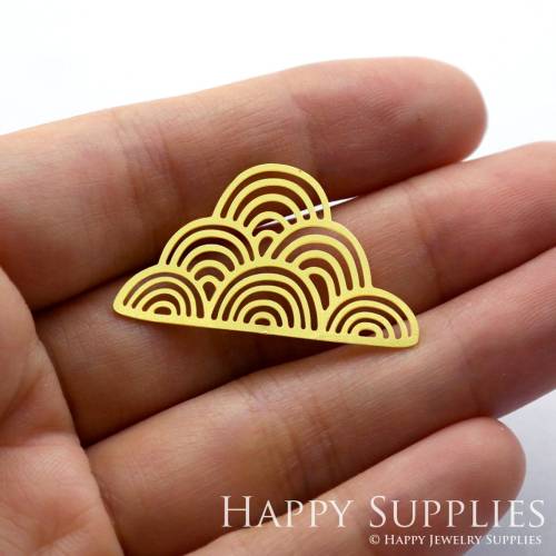 2pcs Brass Jewelry Charms, Cloud Raw Brass Earring Charms, Brass Jewelry Pendants, Raw Brass Jewelry Findings, Brass Pendants Jewelry Wholesale (RD248)