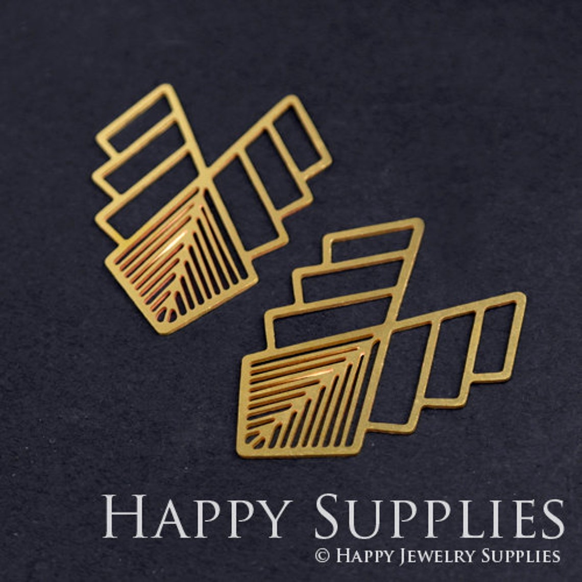 2pcs Brass Jewelry Charms, Geometric Raw Brass Earring Charms, Brass Jewelry Pendants, Raw Brass Jewelry Findings, Brass Pendants Jewelry Wholesale (RD264)