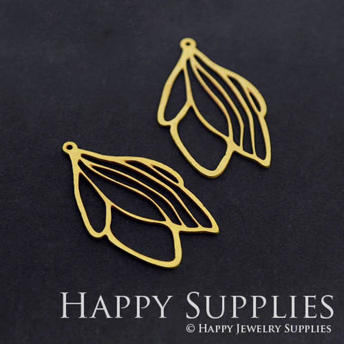 2pcs Brass Jewelry Charms, Flower Raw Brass Earring Charms, Brass Jewelry Pendants, Raw Brass Jewelry Findings, Brass Pendants Jewelry Wholesale (RD316)