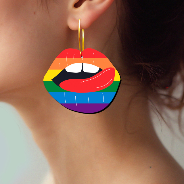 2pcs Handmade Jewelry Making Supplies Beads Cut Wooden Lips Charm For DIY Necklace Earring Brooch (WE375)