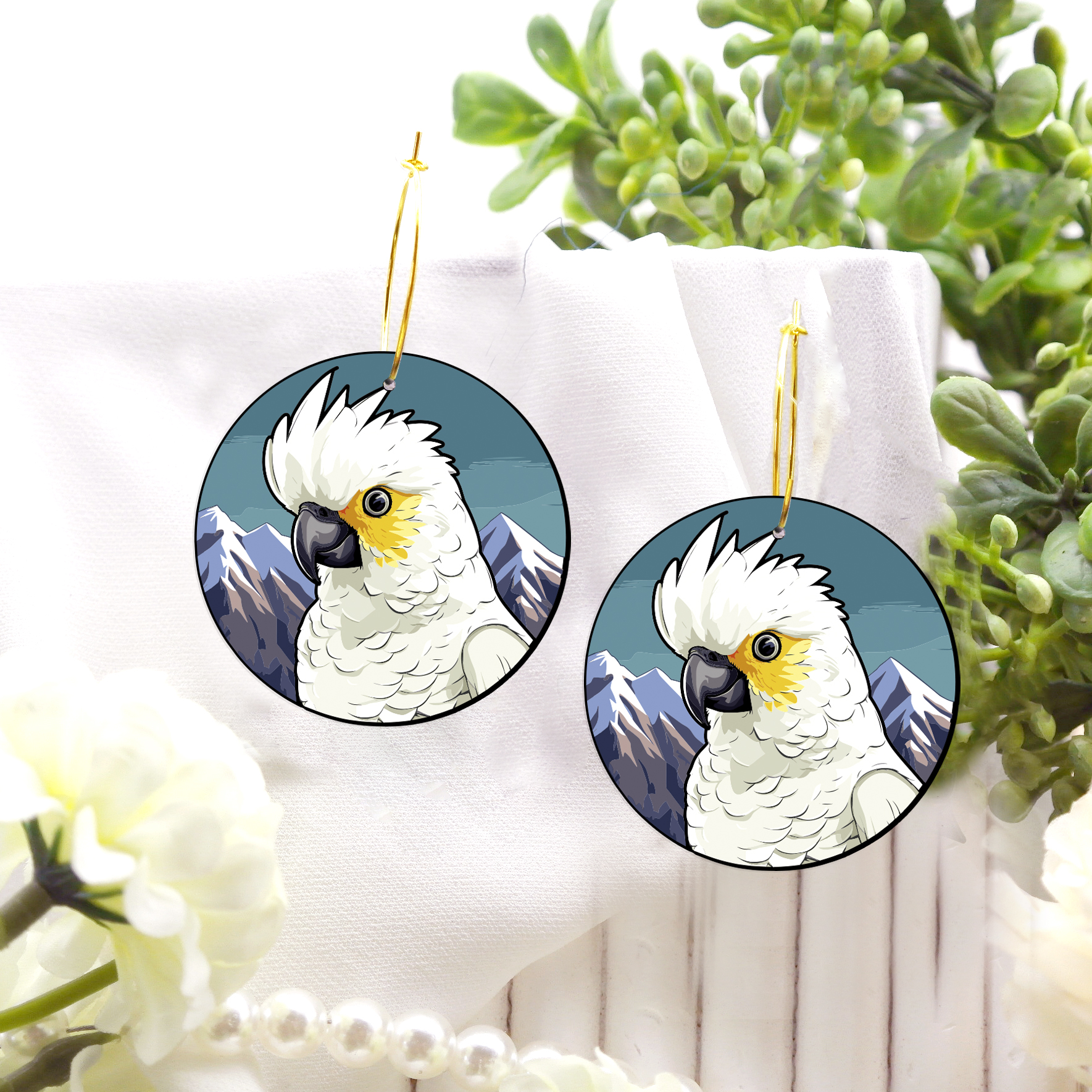 2pcs Handmade Jewelry Making Supplies Beads Cut Wooden Parrot Charm For DIY Necklace Earring Brooch (WE381)