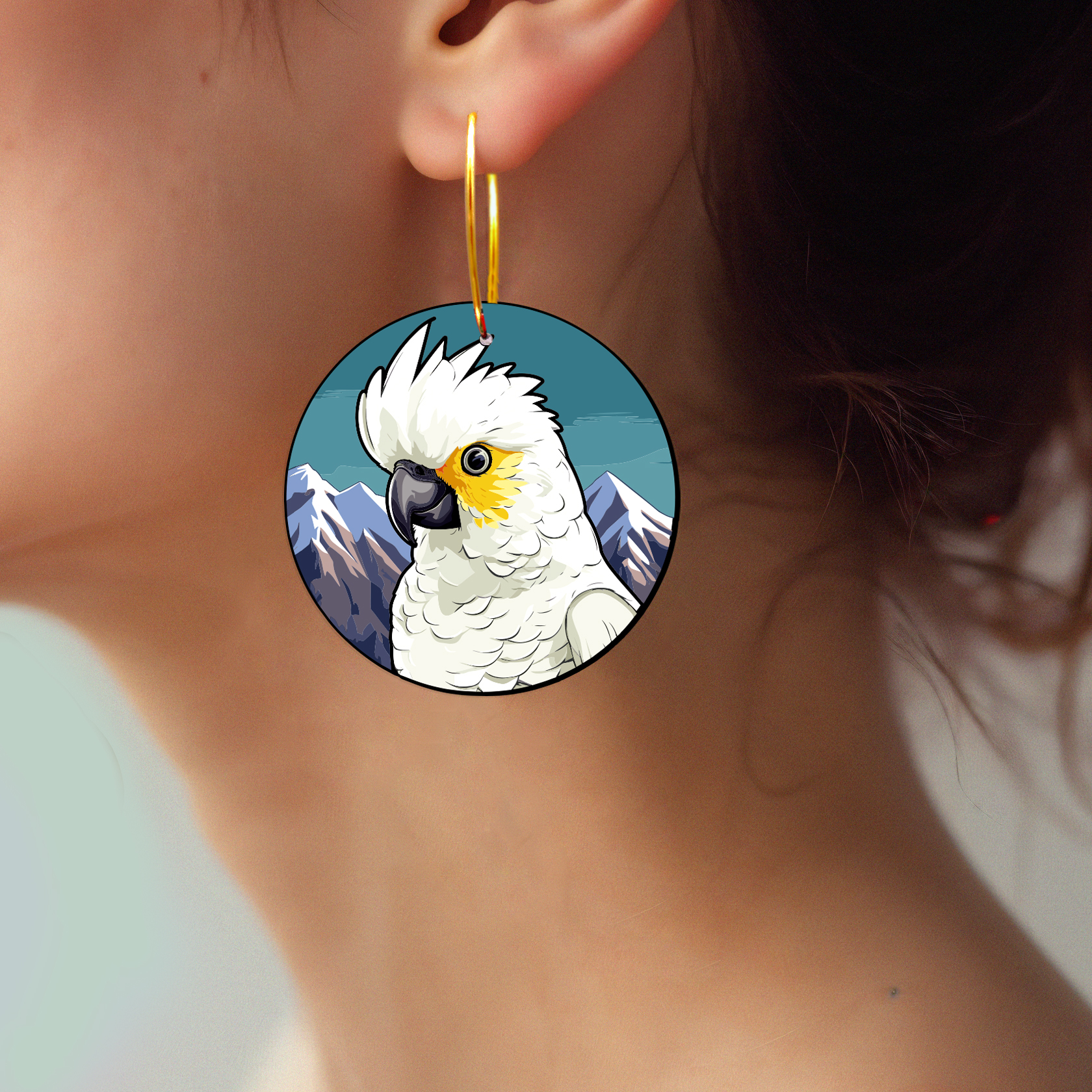 2pcs Handmade Jewelry Making Supplies Beads Cut Wooden Parrot Charm For DIY Necklace Earring Brooch (WE381)