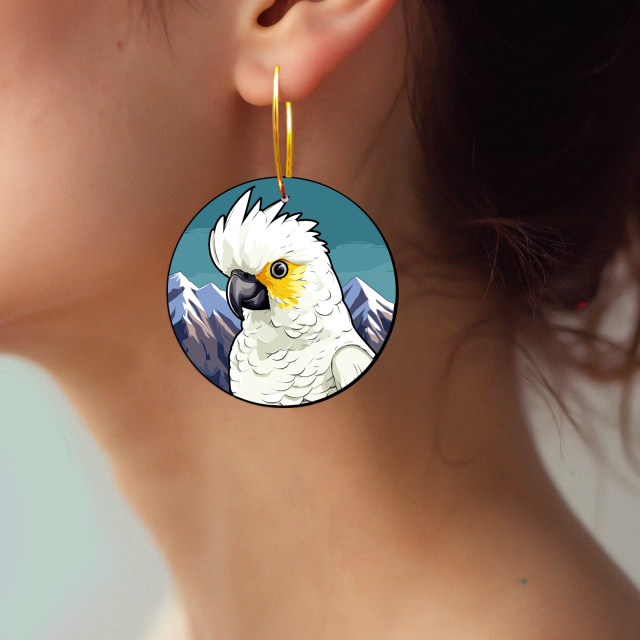 2pcs Handmade Jewelry Making Supplies Beads Cut Wooden Parrot Charm For DIY Necklace Earring Brooch (WE381)