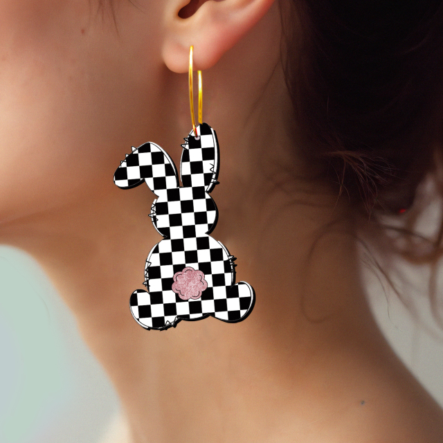 2pcs Handmade Jewelry Making Supplies Beads Cut Wooden Rabbit Charm For DIY Necklace Earring Brooch (WE369)