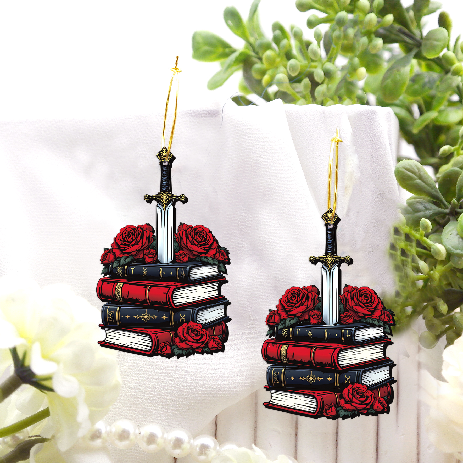 2pcs Handmade Jewelry Making Supplies Beads Cut Wooden Book Charm For DIY Necklace Earring Brooch (WE370)