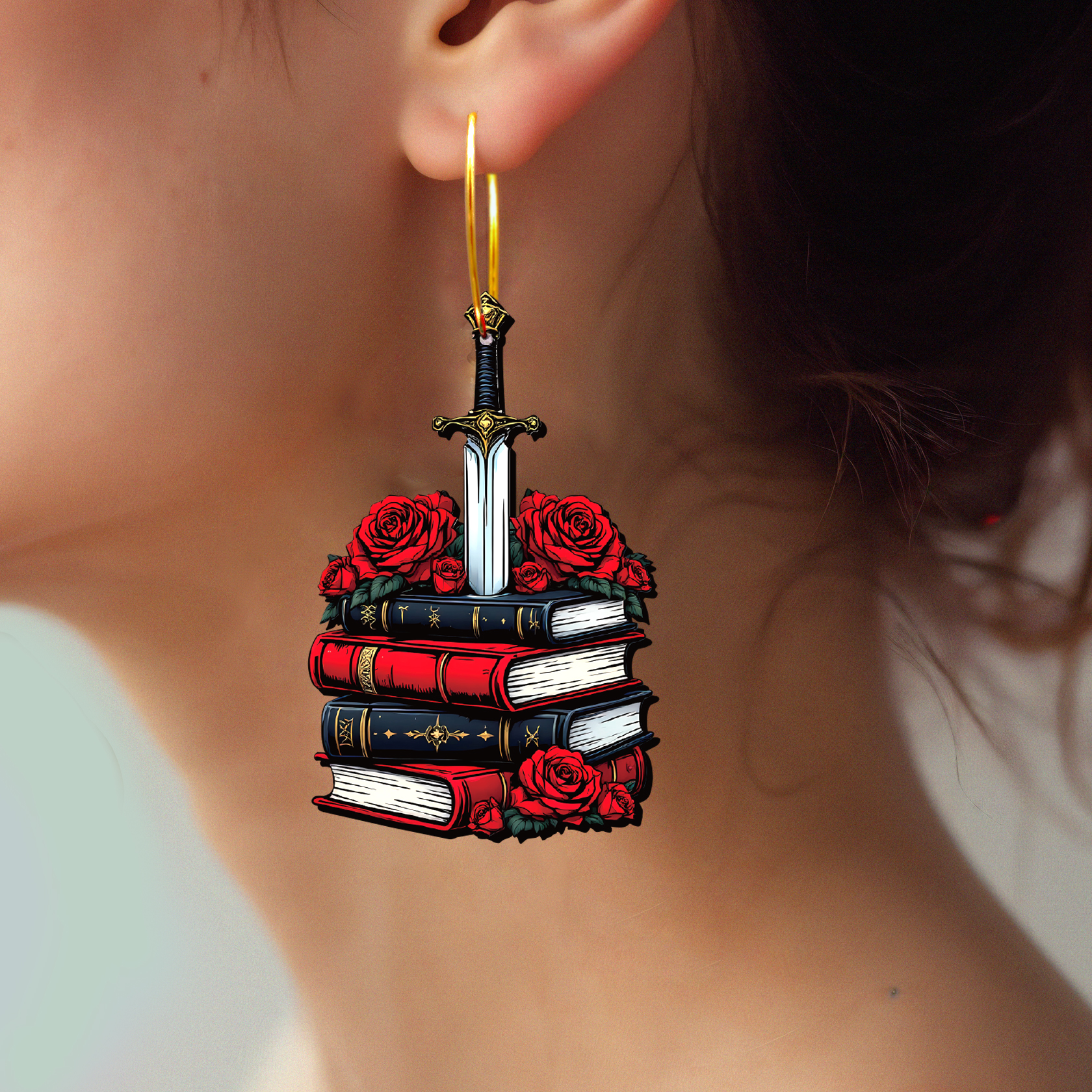 2pcs Handmade Jewelry Making Supplies Beads Cut Wooden Book Charm For DIY Necklace Earring Brooch (WE370)
