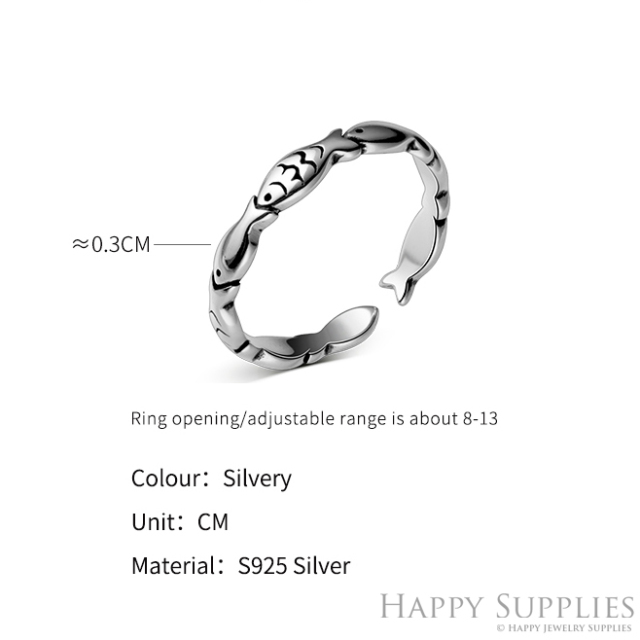 Silver Ring, Sterling Silver Ring,adjustable rings, Disconnected Rings,Wedding Ring, Dress Ring, Lady Ring, Dome Ring, Band Rings (RR005)