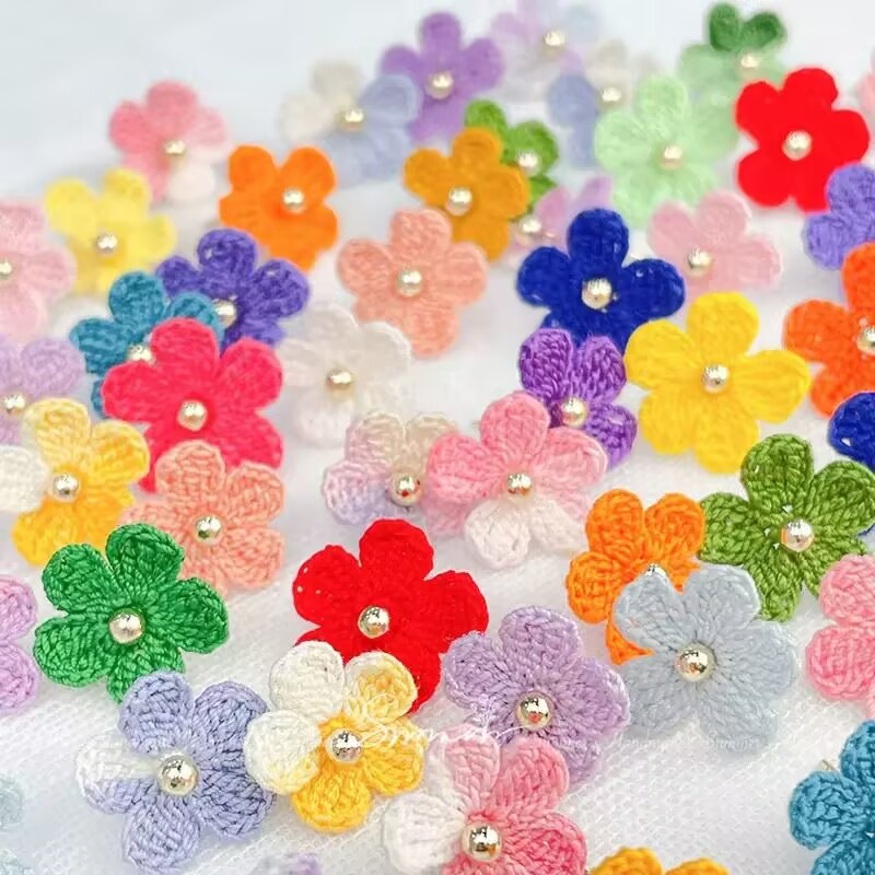 Crochet Flower Earrings,Tiny Stud Earrings,Stud Earrings,Minimalist Earrings,Earrings Studs,Earring Findings (CE001)