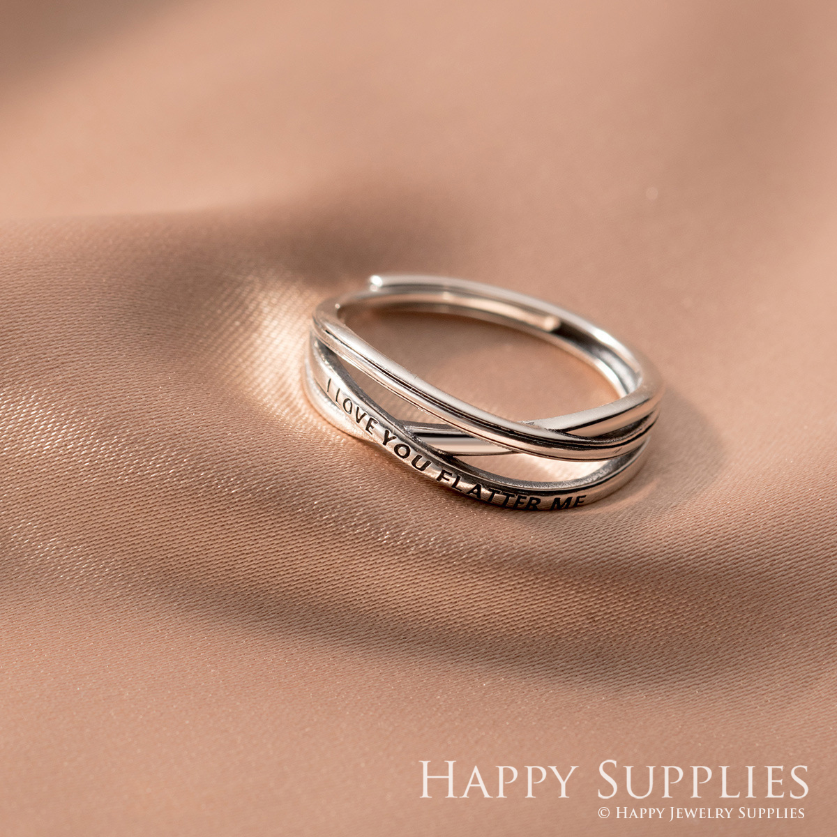 Silver Ring, Sterling Silver Ring,adjustable rings, Disconnected Rings,Wedding Ring, Dress Ring, Lady Ring, Dome Ring, Band Rings (RR010)