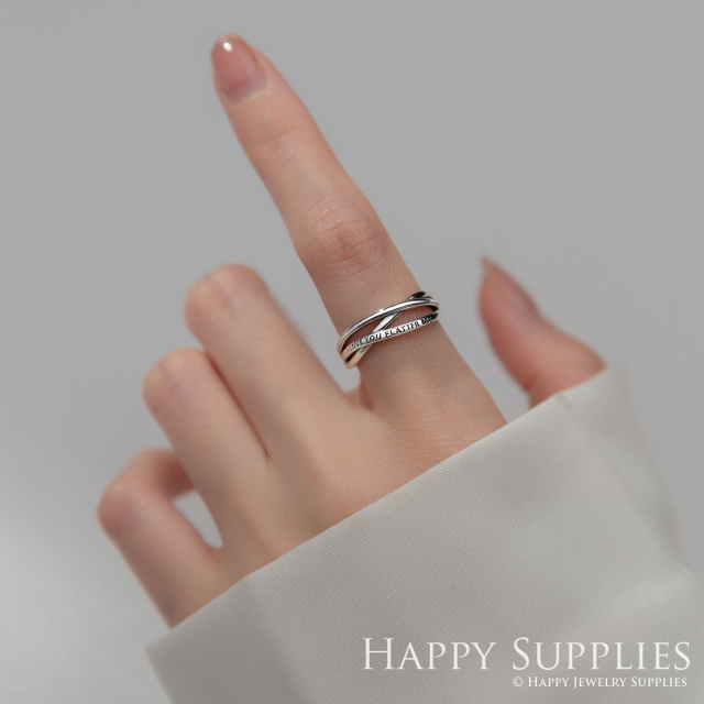 Silver Ring, Sterling Silver Ring,adjustable rings, Disconnected Rings,Wedding Ring, Dress Ring, Lady Ring, Dome Ring, Band Rings (RR010)