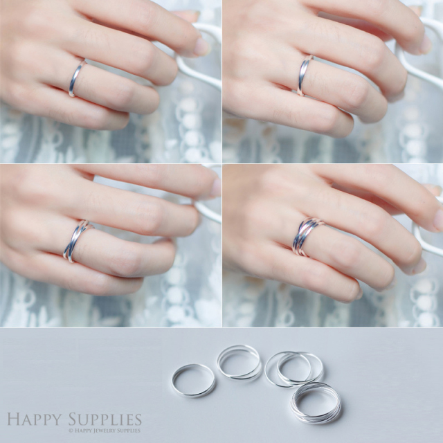 Silver Ring, Sterling Silver Ring,adjustable rings, Disconnected Rings,Wedding Ring, Dress Ring, Lady Ring, Dome Ring, Band Rings (RR013)