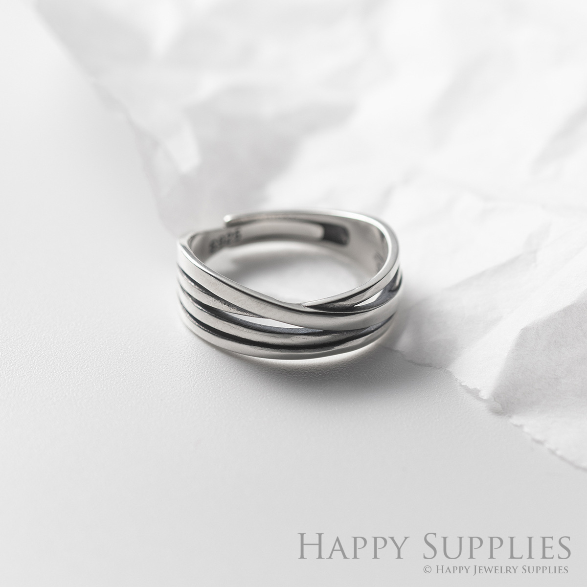 Silver Ring, Sterling Silver Ring,adjustable rings, Disconnected Rings,Wedding Ring, Dress Ring, Lady Ring, Dome Ring, Band Rings (RR039)