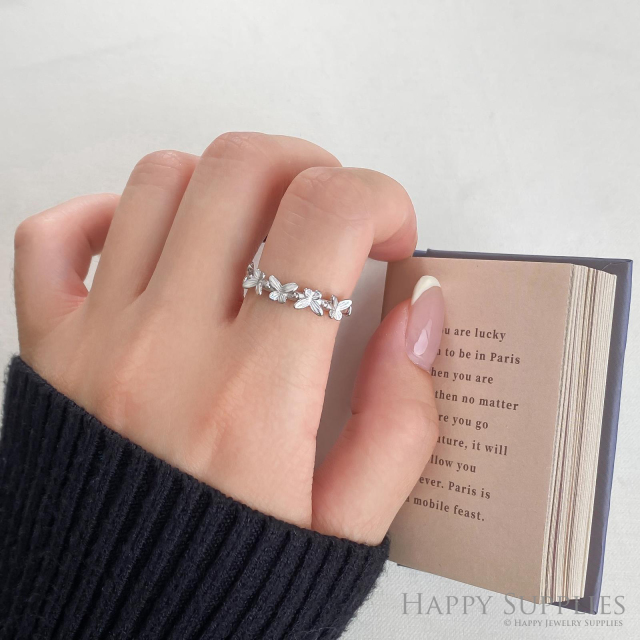 Silver Ring, Sterling Silver Ring,adjustable rings, Disconnected Rings,Wedding Ring, Dress Ring, Lady Ring, Dome Ring, Band Rings (RR037)